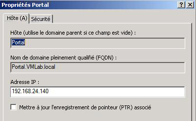 Image de l’enregistrement DNS