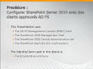 Configurer AD FS pour SharePoint Server 2010