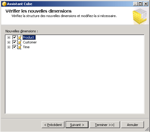 Assistant Cube : Vérifier les nouvelles dimensions