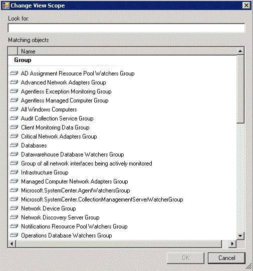 Boîte de dialogue pour modifier l'étendue