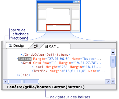 Fonctionnalités du mode XAML dans le Concepteur WPF