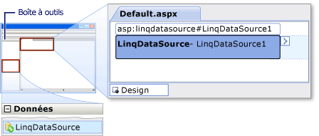 Ajout d'un contrôle LinqDataSource à la fenêtre du concepteur