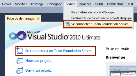 Se connecter à Team Foundation Server