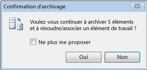 Confirmer l'archivage