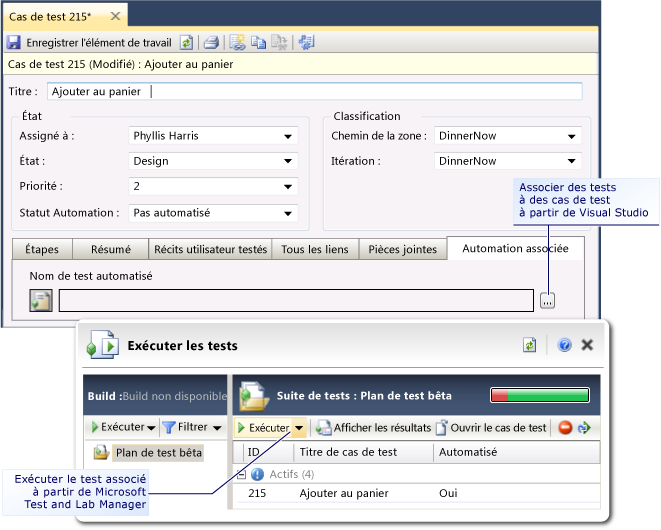 Exécuter des tests automatisés à l'aide du Gestionnaire de tests Microsoft