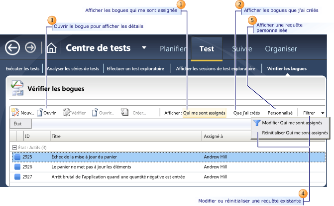 Effectuer le suivi de vos bogues