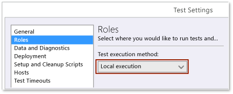 Sélectionner une exécution locale