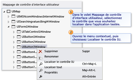 Trouver un contrôle d'IU