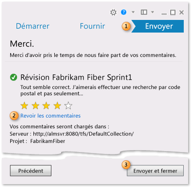 Envoyer des commentaires.