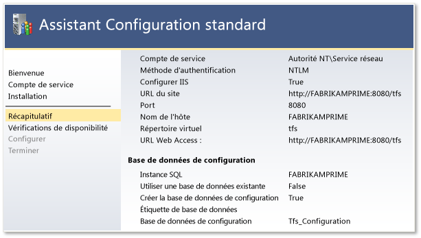 Vérifier les informations avant l'installation