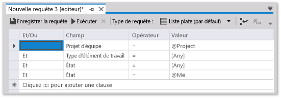 Rechercher les éléments de travail qui me sont assignés (Team Explorer)