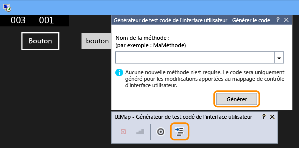 Générer le code du mappage d'interface utilisateur