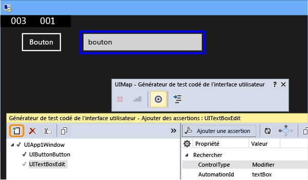 Ajouter un contrôle au mappage d'interface utilisateur