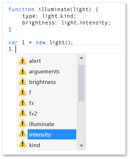 JavaScript IntelliSense pour les identificateurs