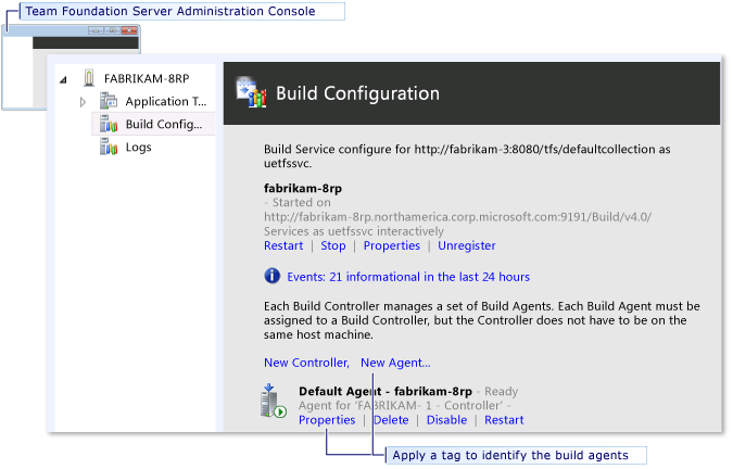 Build Server Administration Console