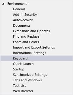 Display keyboard shortcuts in Options dialog box