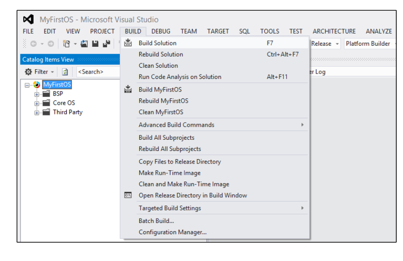 Build a project in Visual Studio 2012