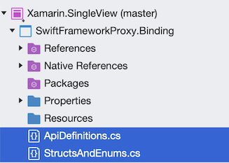 visual studio project structure metadata