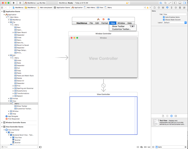 Double-cliquez sur le fichier storyboard pour modifier l’interface utilisateur dans Xcode.