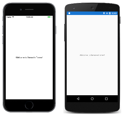 Affichage par défaut Xamarin.Forms