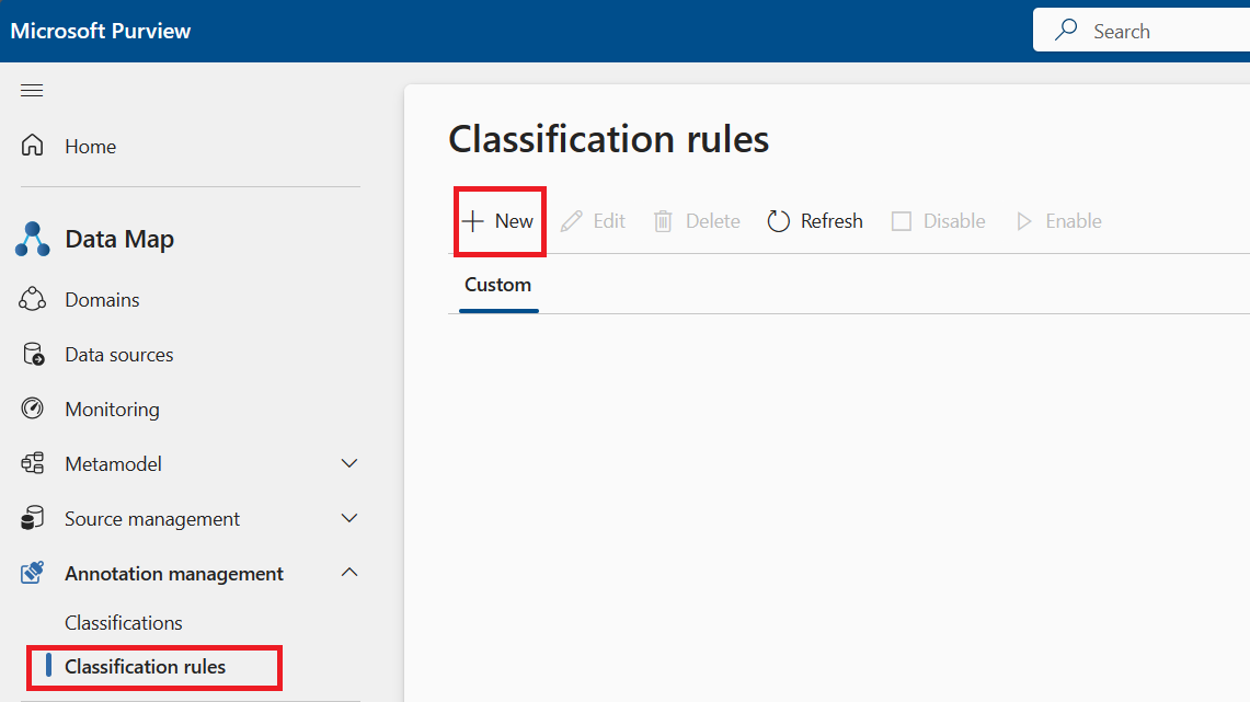 Ajouter une nouvelle règle de classification