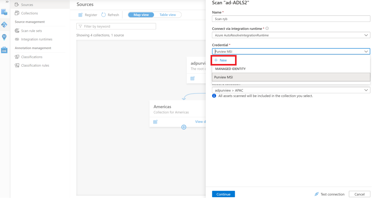 Capture d’écran montrant l’option permettant au principal de service d’activer l’analyse