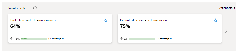 Capture d’écran de la section Sécurité - Gestion de l’exposition Vue d’ensemble des initiatives clés