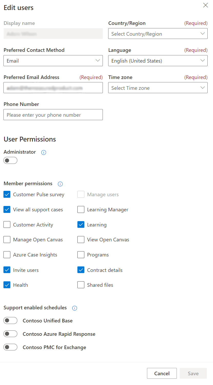 Bouton Modifier des utilisateurs dans la page Gérer les utilisateurs