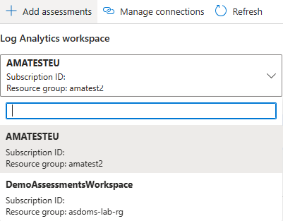 Fenêtre Espace de travail Log Analytics.