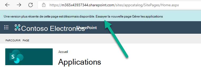 Nouvel avis d’expérience de catalogue d’applications