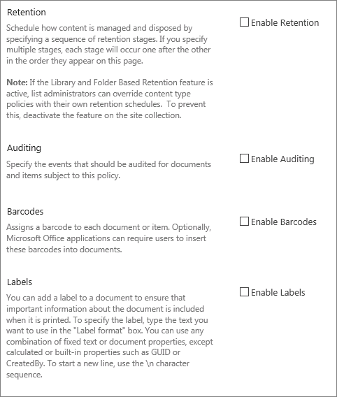 Types de stratégies de contenu.