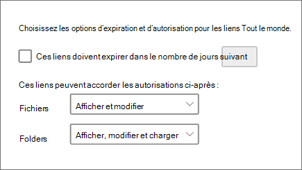 Capture d’écran des paramètres dans le nouveau centre d’administration SharePoint.