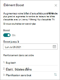 Capture d’écran des paramètres de l’outil d’amélioration des actualités.