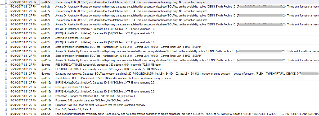 Journal SQL Server