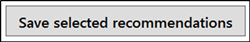 Capture d’écran du bouton Accepter les recommandations sélectionnées.