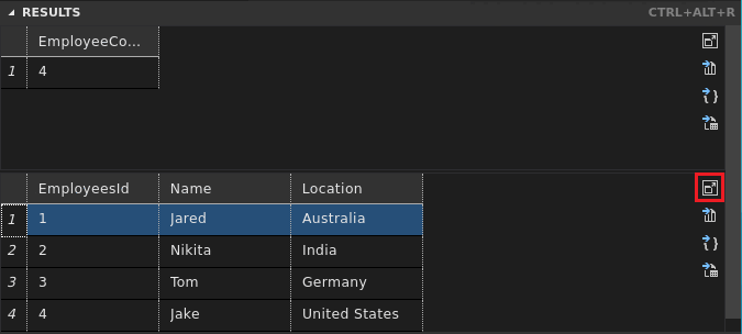 Capture d’écran de l’interface Visual Studio Code, agrandir la grille au maximum.