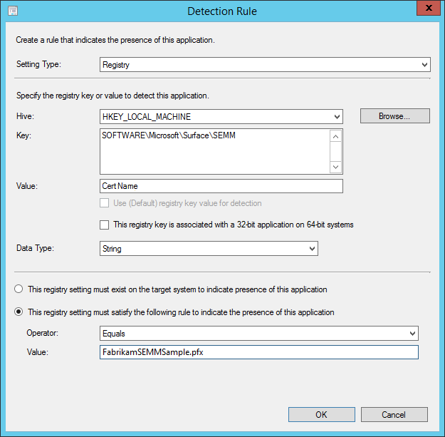 Utilisez une clé de Registre pour identifier les appareils inscrits dans SEMM.