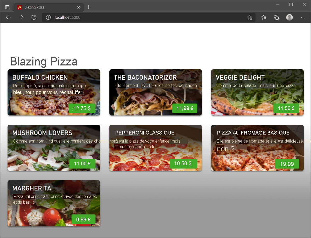 Screenshot showing even more blazing pizzas.