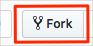 Capture d’écran de GitHub montrant l’emplacement du bouton Fork.