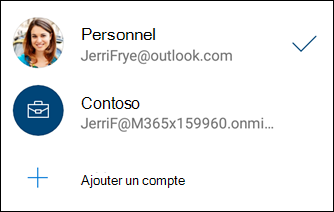 L’application mobile OneDrive permet aux utilisateurs d’ajouter leur compte professionnel ou scolaire et de basculer facilement d’un compte à l’autre