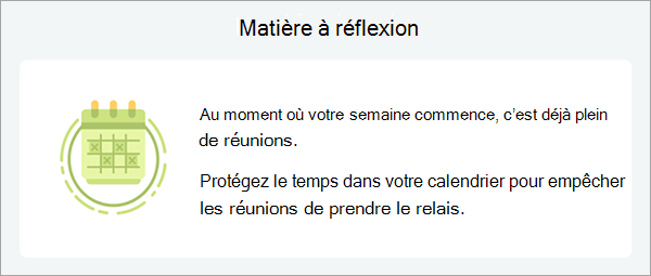 Capture d’écran montrant un exemple d’informations dans la synthèse.