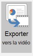 Capture d’écran du bouton Exporter vers la vidéo.