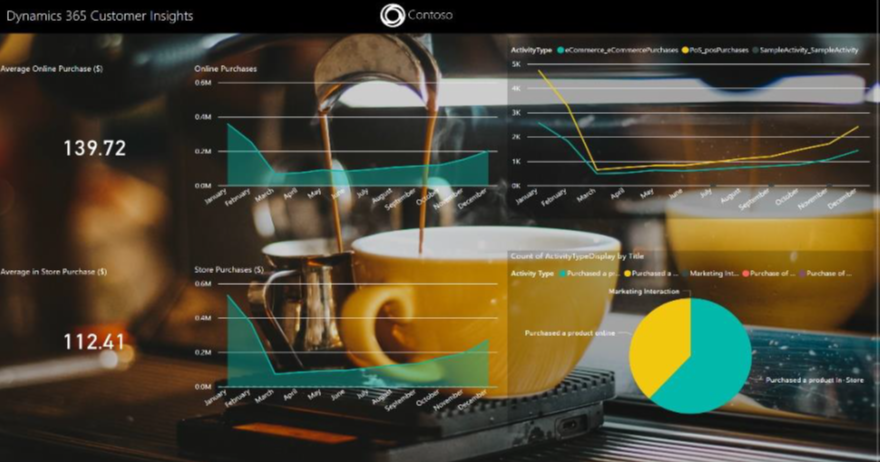 Capture d’écran illustrant Customer Insights - Data dans Power BI.