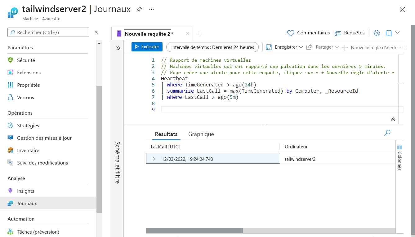 Screenshot of Azure Log Analytics workspace view outlining core components.