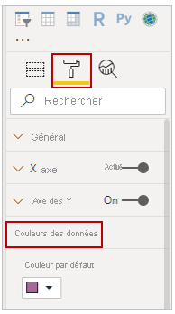 Image des options de mise en forme dans Visualisations pour la couleur par défaut.