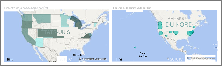 Image de visualisations de contour et de carte à bulles.