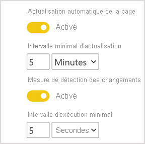 Capture d’écran des paramètres de capacité A P R.