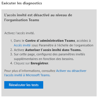 Capture d’écran du plan d’action suggéré à partir de l’outil de diagnostic.