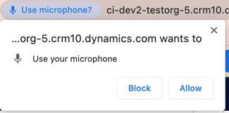 Capture d’écran montrant l’option Autoriser pour activer votre microphone dans Google Chrome.