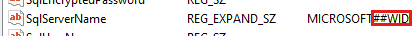 Capture d’écran de SqlServerName-WID.